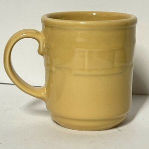NEW! Longaberger Woven Traditions Pottery Butternut Yellow Coffee Soup Mug Cup